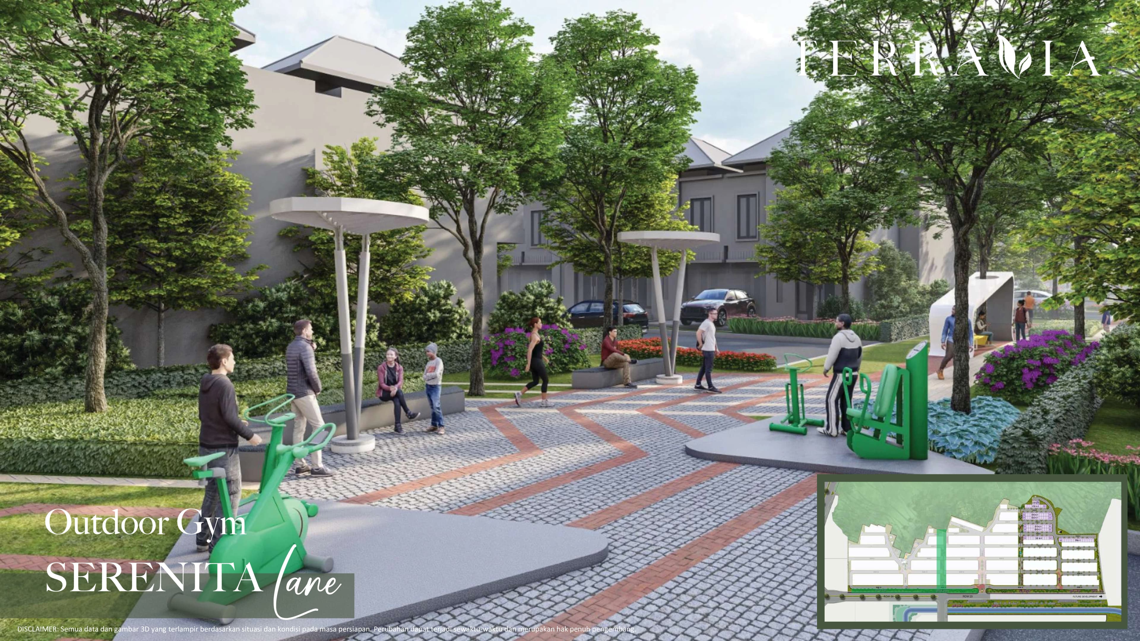 Outdoor gym Serenita Lane di Terravia BSD City